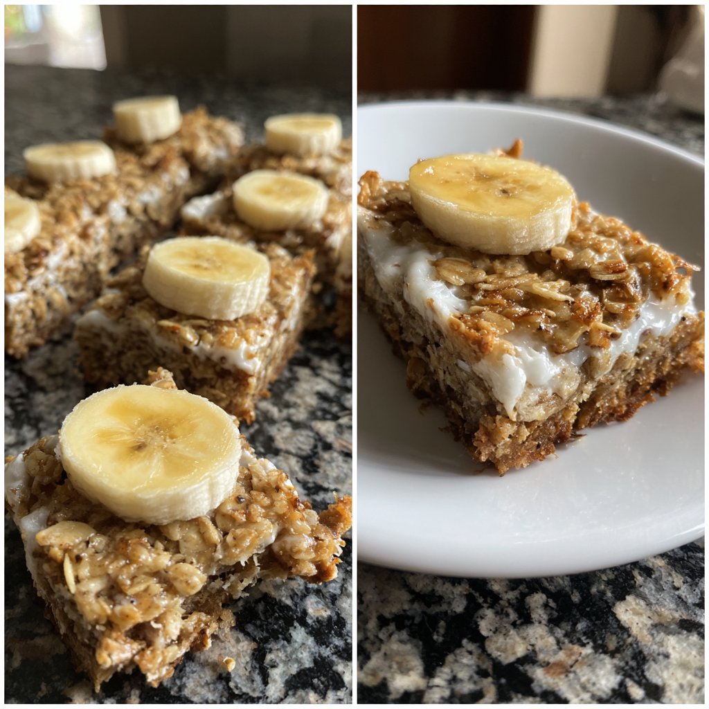 Banana Oat Yogurt Squares