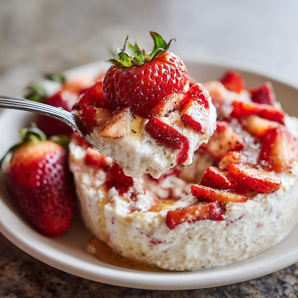 Strawberry Cheesecake Overnight Oats With Chia