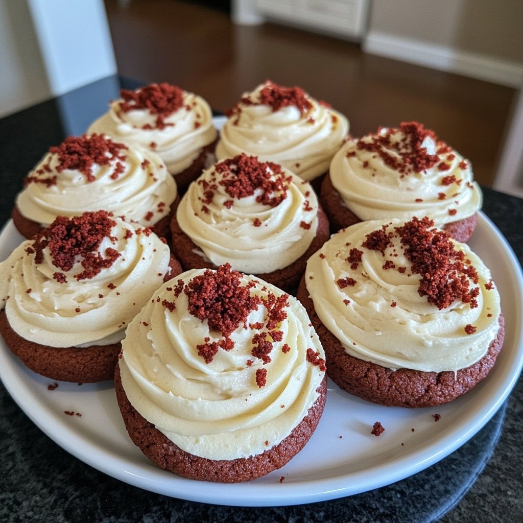 Crumbl Copycat Red Velvet Cupcake Cookies