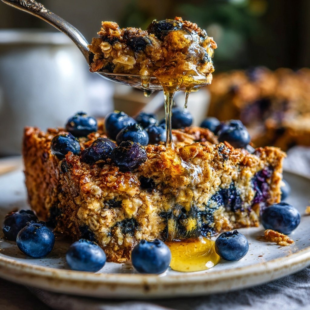 Blueberry Baked Oatmeal Breakfast