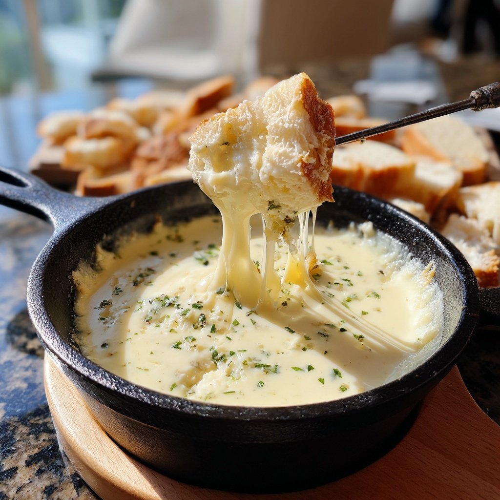 Fondue with Herb Infused Cheese