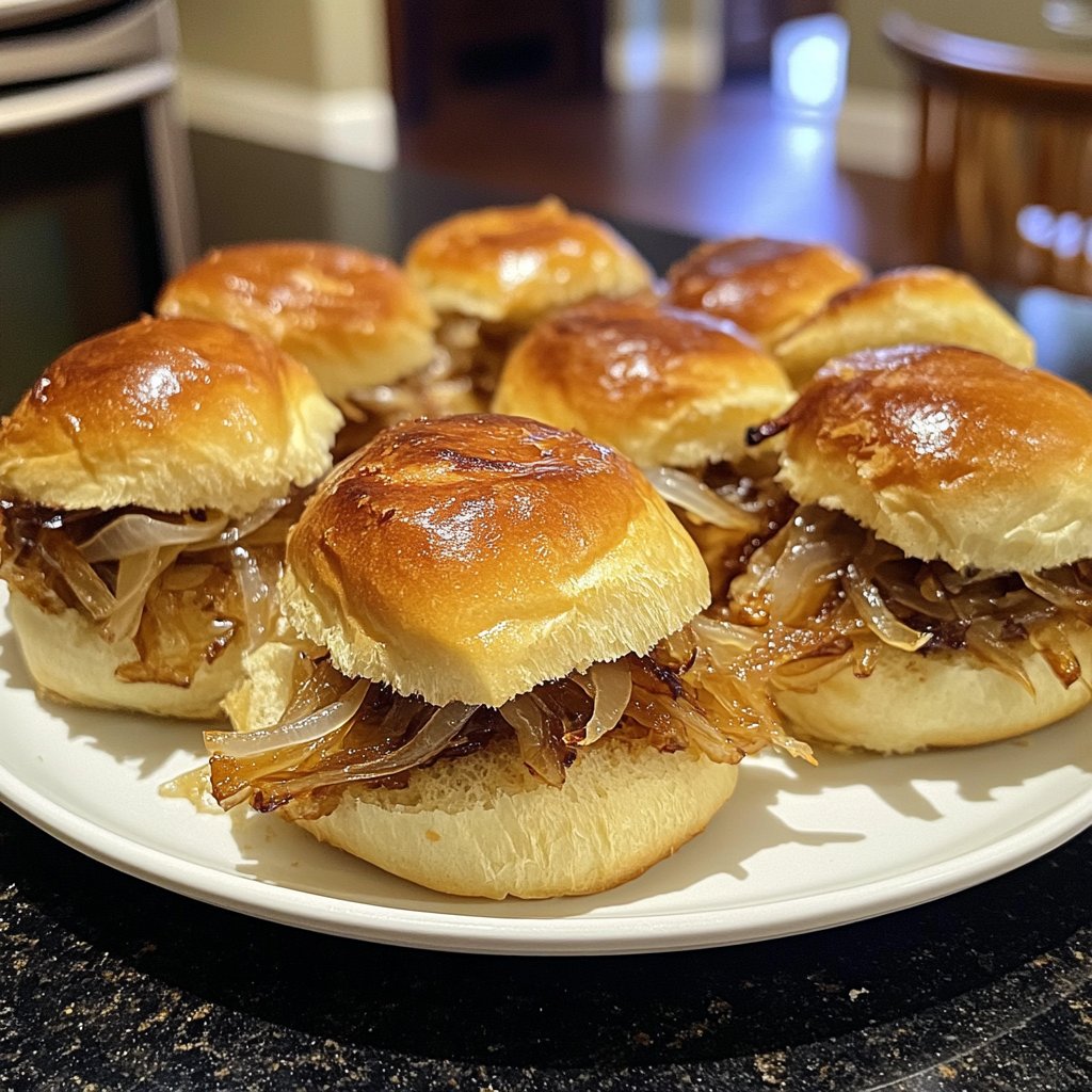 Sliders with Caramelized Onions