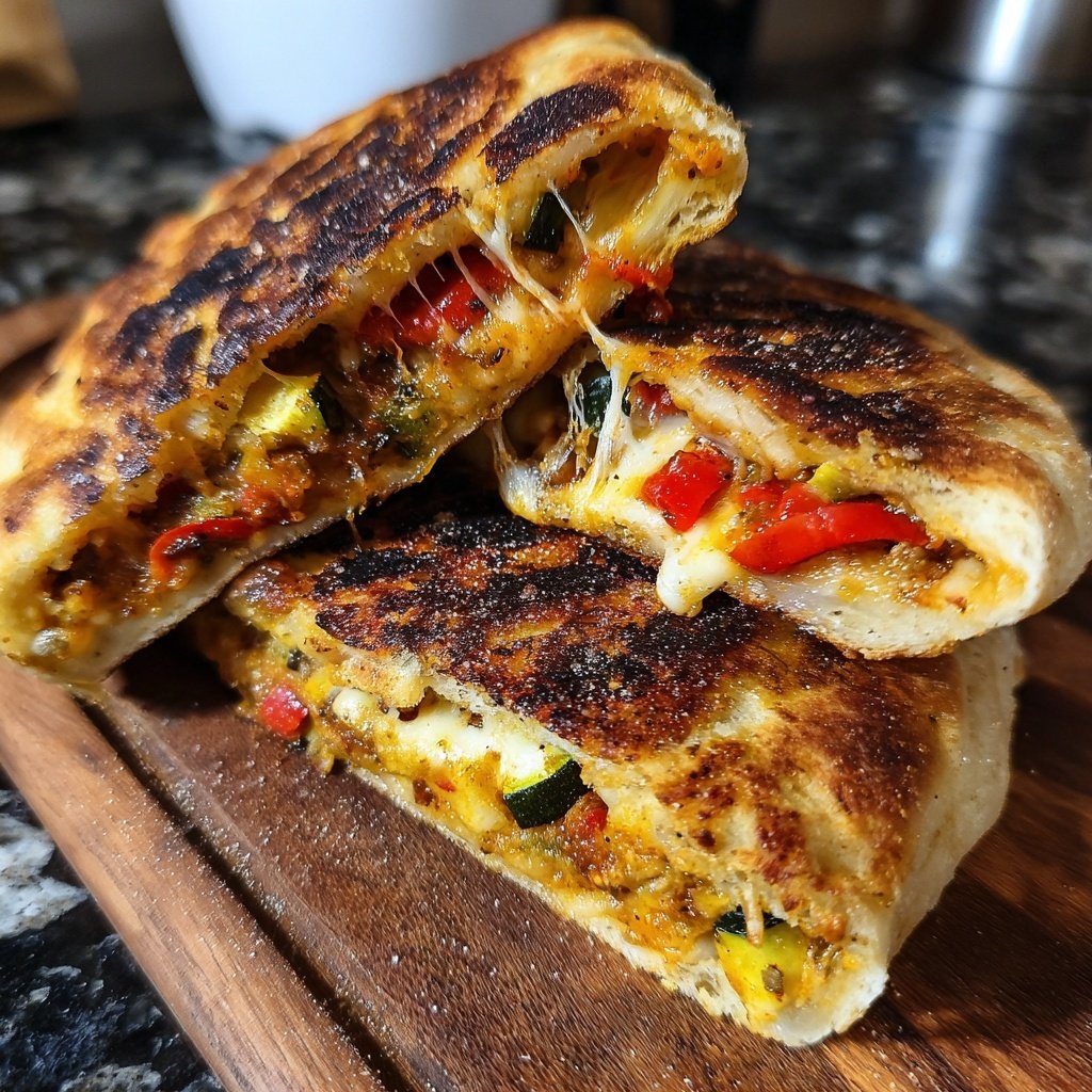 Baked Veggie Stuffed Flatbreads