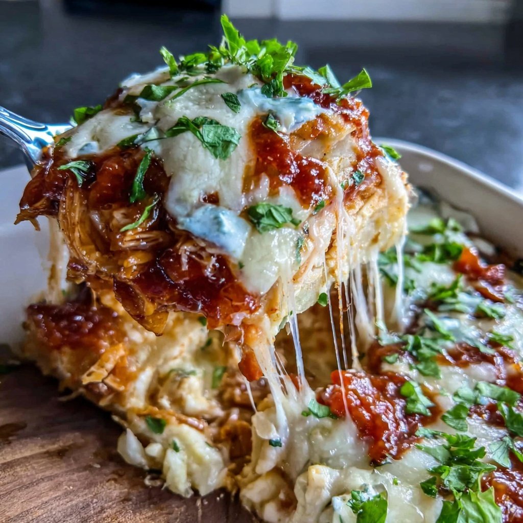 Shredded Chicken Enchilada Casserole