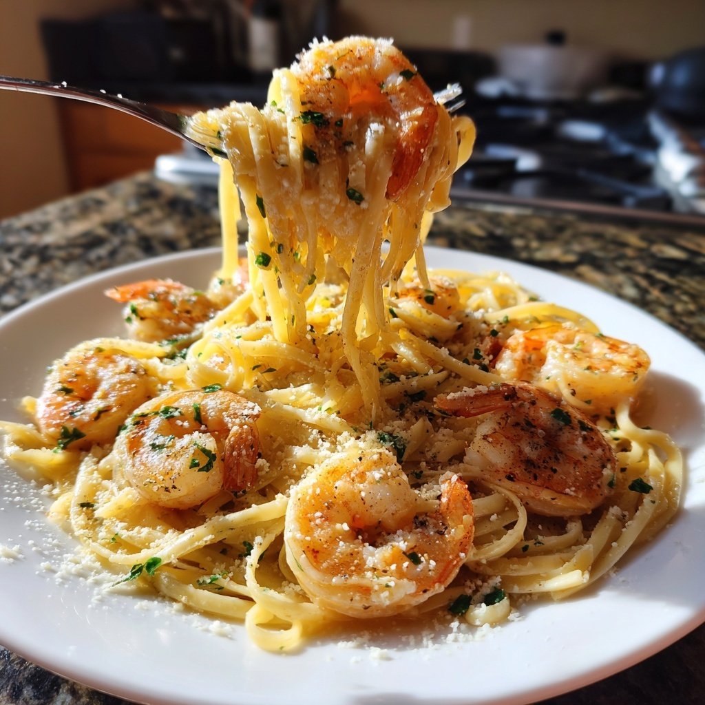 Garlic Butter Shrimp Pasta
