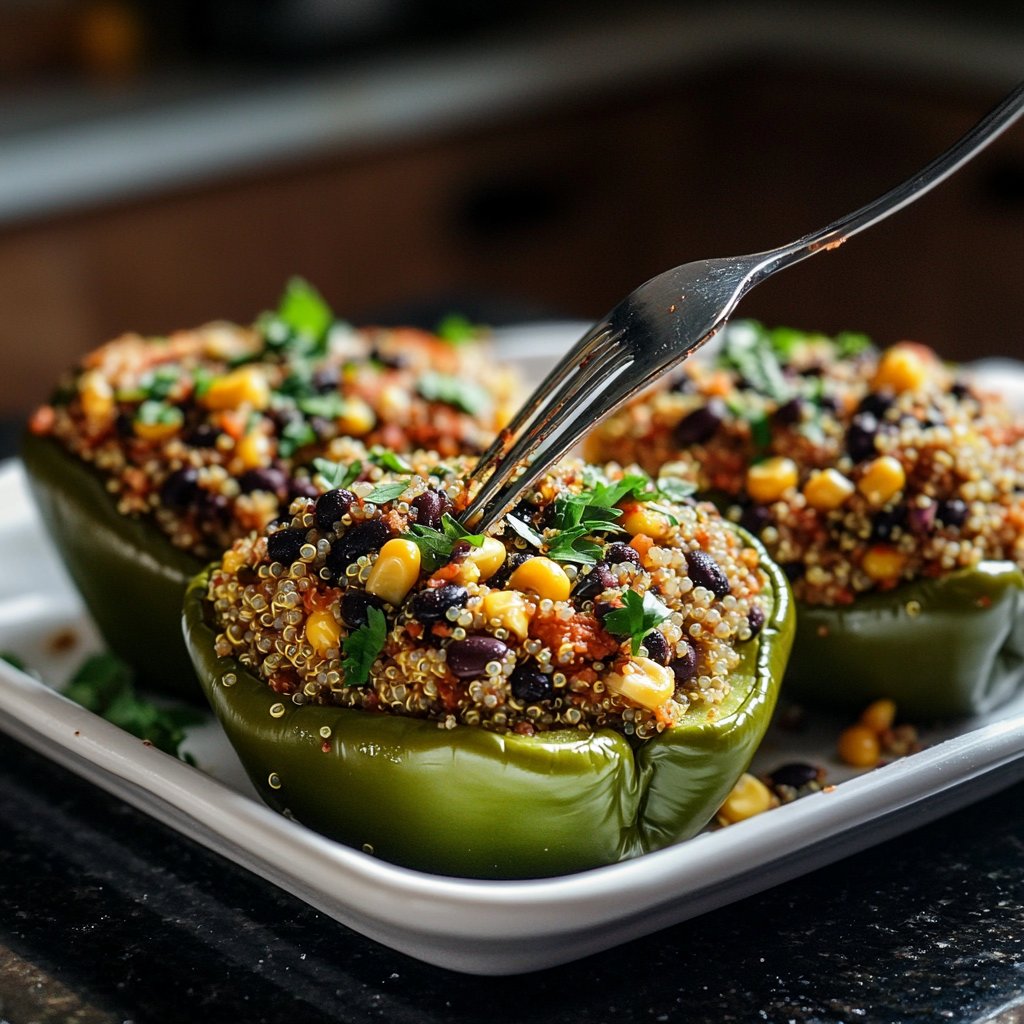 Healthy Quinoa Stuffed Peppers